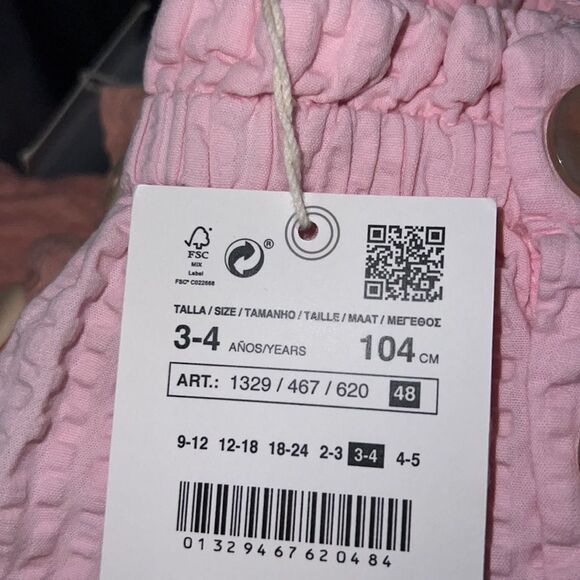 ZARA Kids | Pink | TEXTURED TROUSERS WITH BUTTONS - Picture 8 of 8